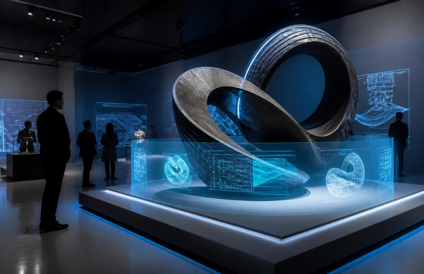 Temporary visual for an augmented-reality exhibition experience